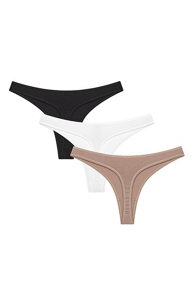 Penti Neues Basic Mehrfarbiges 3-teiliges Tanga-Höschen