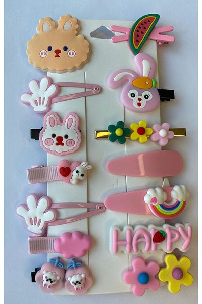 Nehir Pink Silicone Baby Girl and Child Buckle Set