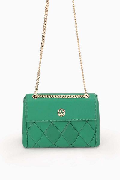 Levidor Grass Green Diamond Pattern Shoulder Bag