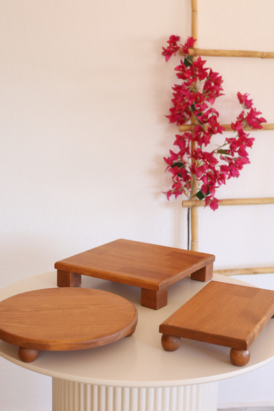 kitchen trend Justwood Ahşap Kahvaltılık Sunum Servis Tabağı Çeyiz Seti