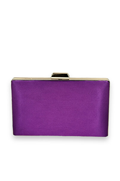 MidStore Purple Color Satin Crystal Stone Evening Dress Bag Evening Bag Henna...