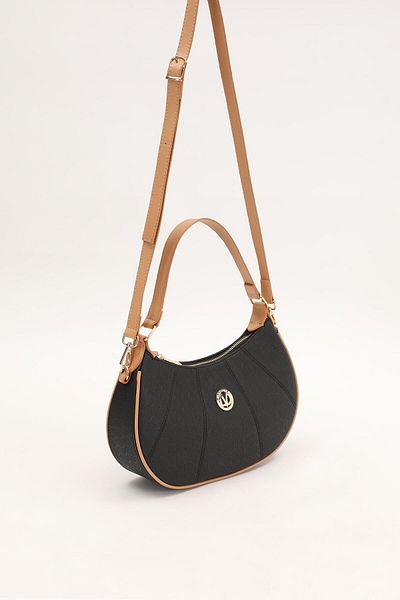 Levidor Black-Camel Honeycomb Printed Handbag 930199