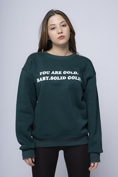 CC STORE Hanorac oversize unisex cu guler rotund You Are Gold Baby