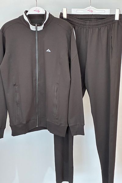 REMSA Μαύρη ανδρική αθλητική φόρμα - Lycra Combed Cotton 3715