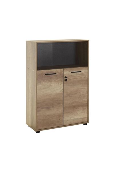 Adore Mobilya Newyork 3 Katlı Kilitli 2 Kapaklı Kitaplık - Tori