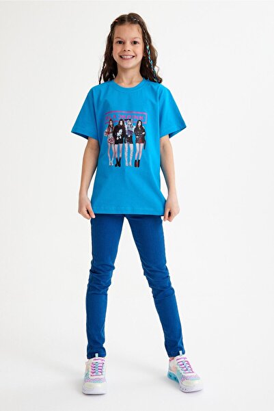 CC STORE Μαύρο ροζ εμπριμέ παιδικό μπλουζάκι 5-15 ετών