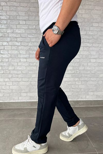 MİSHAR İTALİA Ανδρικό φούτερ Navy Blue Grass Flat Leg