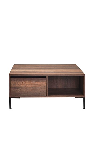 Adore Mobilya Kare Orta Sehpa - Koyu Ceviz (oslo Ceviz) 90x42x90 Cm (gxyxd)