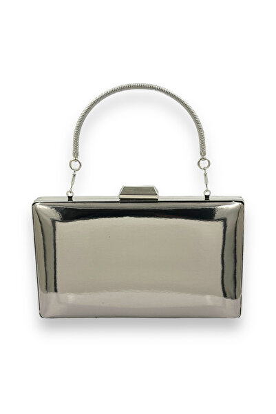 MidStore أنثراسايت رمادي بلاتيني مرآة براءات الاختراع والجلود مقبض معدني مساء...