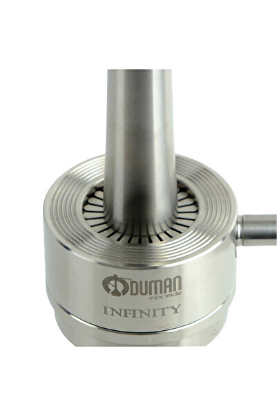 Oduman INFINITY NARGİLE - ŞEFFAF CAM-SILVER GÖVDE