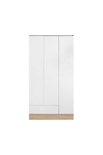 Adore Base Genç Odası 3 Kapılı Tek Çekmeceli Gardırop Italyan Meşe