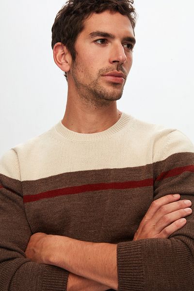 Damat Claret Red Wool Acrylic Blended Sweater