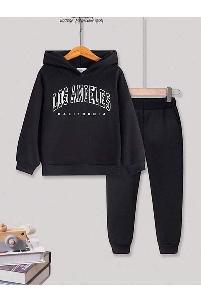 BENROMA Set de trening pentru copii unisex cu imprimeu Los Angeles - Mucegai supradimensionat