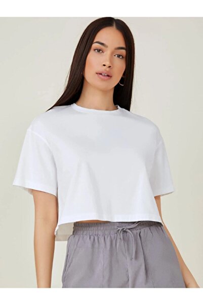 CC STORE Unprinted Oversize Crop T-shirt