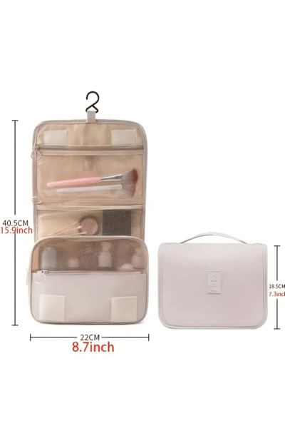 SYNOPE Широка багатосекційна функціональна складана косметичка для подорожей з великою місткістю