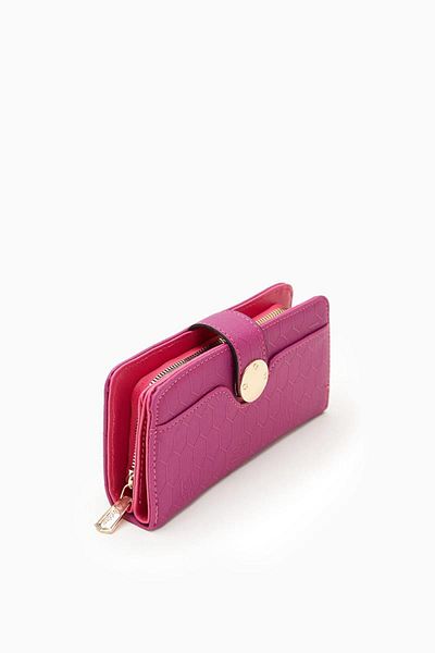 Levidor Fuchsia Honeycomb Pattern Wallet