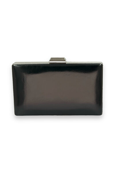 Wedding Fashion Geantă elegantă din piele de culoare neagră, piele mată – potrivită pentru seară, nuntă, logodnă, Henna.