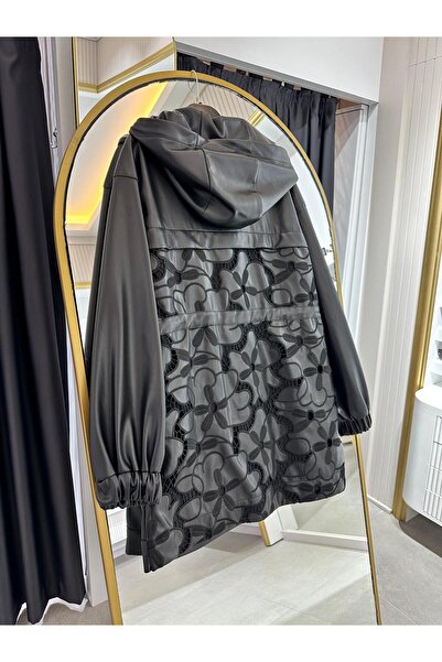 my312 Kadın Dantelli Deri Kap