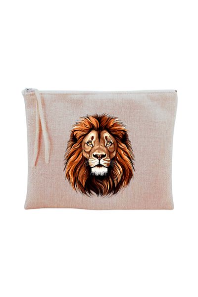 lili hediyelik Τσάντα μακιγιάζ με στάμπα Lion