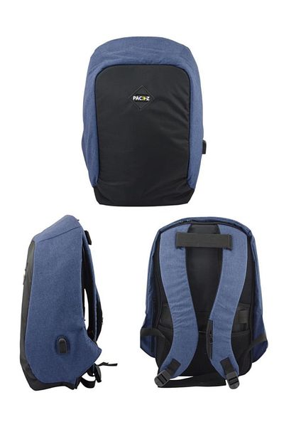 GLANCE Packz Safe Navy Blue School Bag