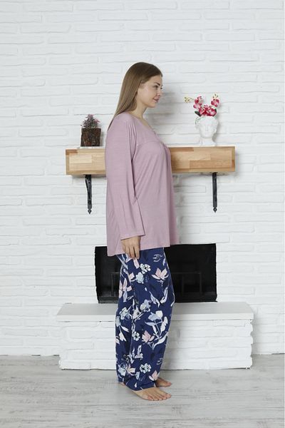 LİMİSSİ Large Size Oversize Pajamas Set 100% Cotton Seasonal