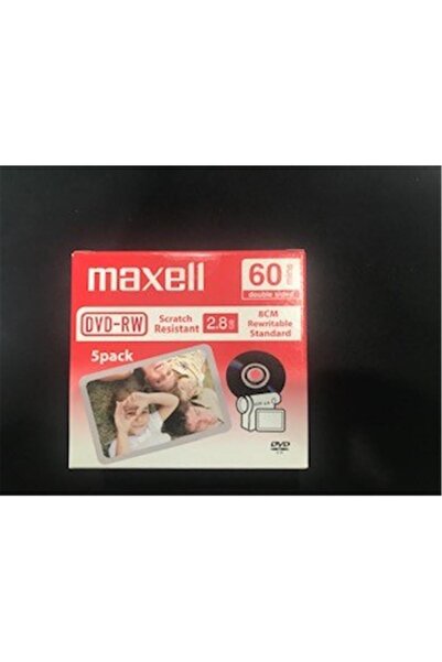 Maxell قرص DVD-RW قابل لإعادة الكتابة سعة 2.8 جيجابايت بطول 8 سم للكاميرا الق...
