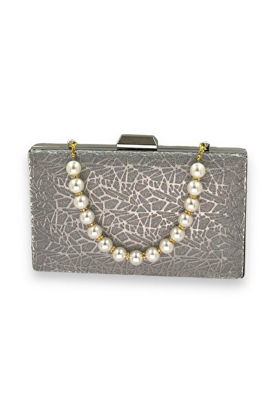 Wedding Fashion Rochie de seară clutch cu mâner de perle cu model laser - Por...