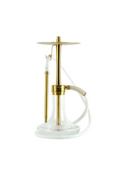 Oduman INFINITY NARGİLE - ŞEFFAF CAM-GOLD GÖVDE