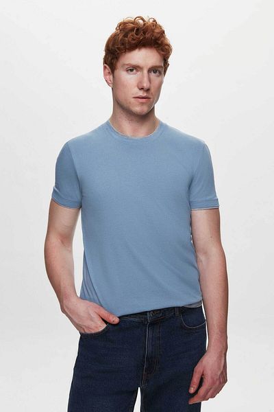 Tween Blue 100% Cotton Mercerized T-Shirt