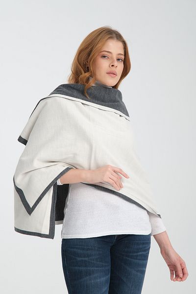 Wega Moda Stylish and Comfortable Women's Shoulder Shawl - Bias, Reversible, Knitwear