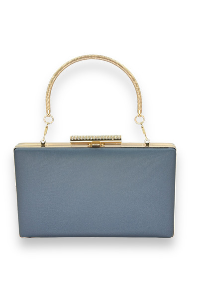 MidStore Albastru bleumarin, care nu se zgârie, fără amprente, geantă de sear...