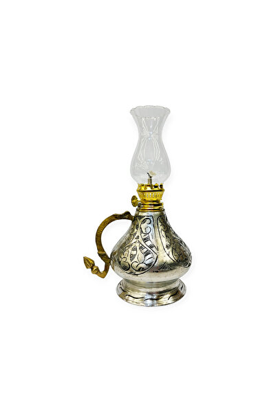 EFEMİR Engraved Copper Gas Lamp Small Size, G10134