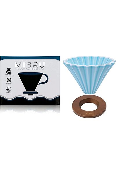 MIBRU Coffee ciramic dripper zigzag v01 1-2 cups sky blue