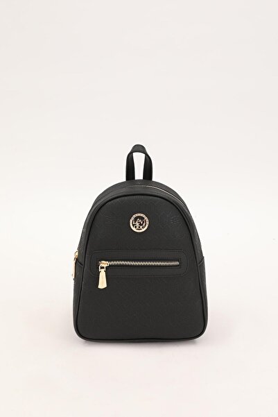 Levidor Siyah Petek Desen Sırt Çantası