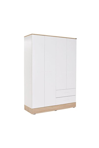 Adore Mobilya Base 4 Kapı 2 Çekmeceli Gardırop