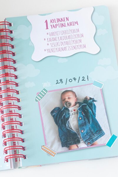 Le Color Bebek Anı Defteri Erkek Stickerlı + Çekim Ve Zeka Kartları Seti