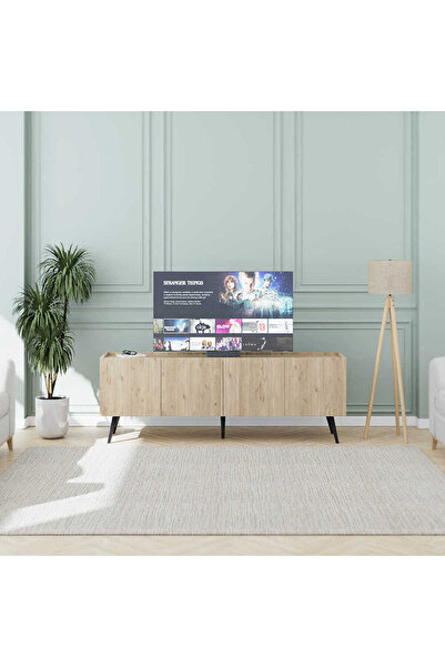 Adore Mobilya Luna 4 Kapaklı TV Ünitesi-Florida Meşe 180x63x42 cm