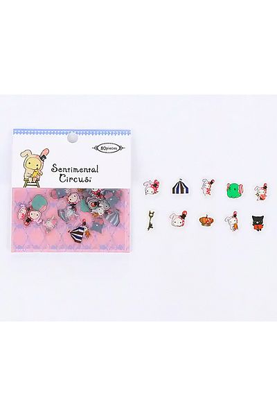 GUGUK Sentimental Circus Themed 80 Pieces Sticker Set • Bullet Journal (Ggk-Db011)