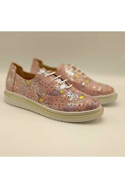 Ametist Jenny Sneaker Pudra Çicek Deri Sneaker