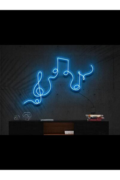 KAMER NEON LED IŞIKLI NOTA SOL ANAHTARI MUSİC MÜZİK DUVAR TABLO
