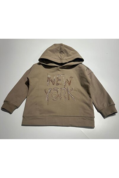 BOBBY JR KİDSWEAR SWEATSHIRTS pentru fetiță de cu glugă 3/9 ani, cu broderie ...