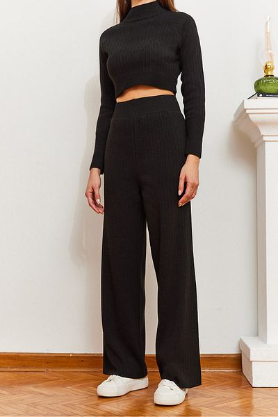 Bianco Lucci Női Crop Corded Finger részletes kötöttáru alsó-felső készlet 85001045