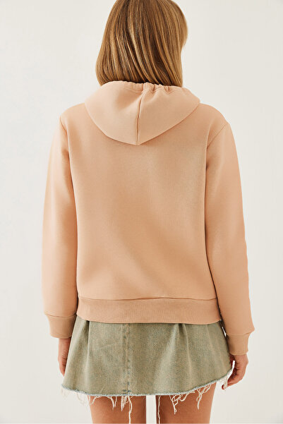 Bianco Lucci Kadın Kanguru Cepli Kapşonlu Hırka MBHS013 60601013