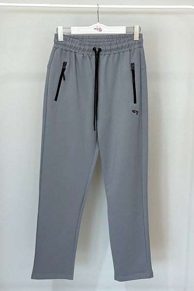 REMSA Pantaloni de trening pentru bărbați 6917 - talie dreaptă, picior elastic, 3 buzunare, albastru