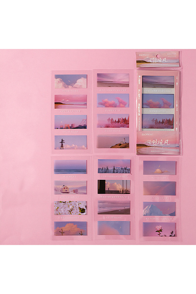 GUGUK Pink Nature Themed Pet Index Sticker with 5 Different Designs - Post-It & Sticky Note (Ggk-Mi109)