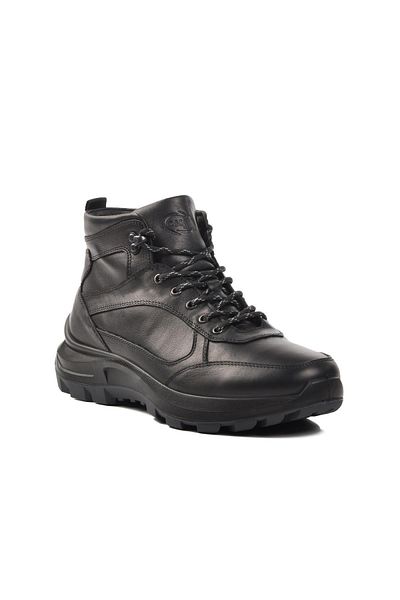 AYAKMOD 6239 Ayakmod Μαύρες Γνήσιες Δερμάτινες Ορθοπεδικές Ανδρικές Μπότες