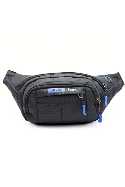 SEVENTEEN Willpolo Blue Quatro Fabric Waterproof Cross Chest Bag - Headphone Waist Bag