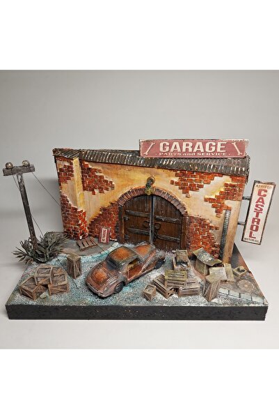 EL YAPIMI DİORAMA GARAGE EL YAPIMI