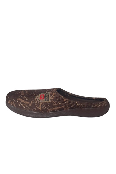 GEZER Ανδρικές παντόφλες εσωτερικού χώρου με ορθοπεδική σόλα με μοτίβο καφέ ρίγες Gezerr302-11