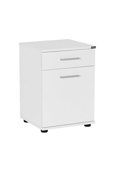Adore Mobilya Trendline Çekmeceli Kapaklı Komodin-mat Beyaz 40x57x39 Cm (gxyxd)